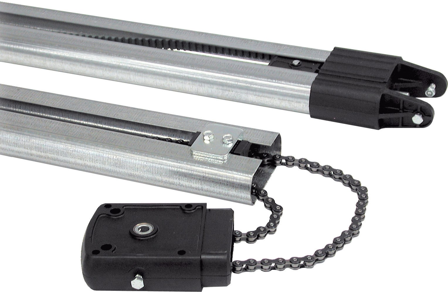 CAME - Guida a catena lunghezza 3,02 m in due pezzi. Altezza massima porta: BC 2,4 m, BM 2,25 m, STA 2,1 m, STB 2,2 m.