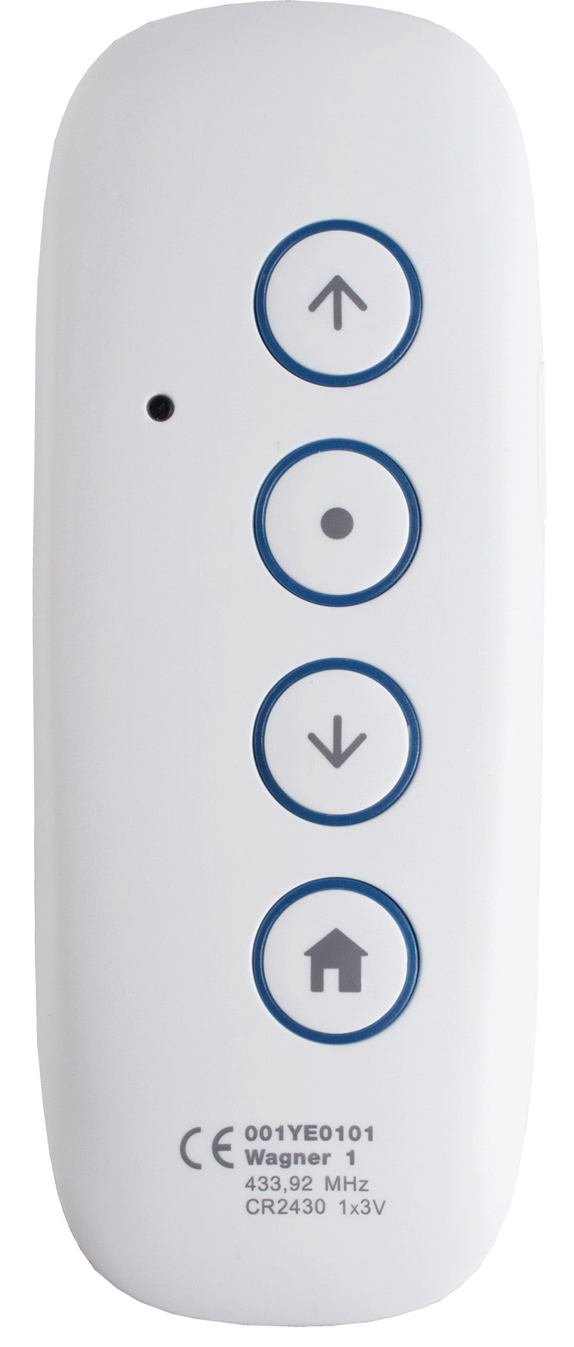 CAME - Trasmettitore 433,92 MHz 1 canale con supporto a parete TX Wagner Bianco.