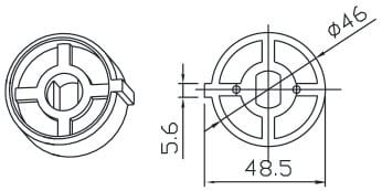 CAME - Tondo 61mm rinforzato 7mm con chiavetta.