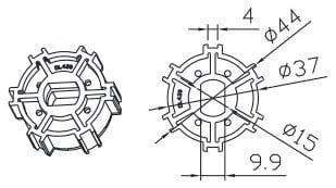 CAME - Ogiva 54x8,5mm. 001YK4110