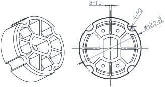 CAME - Adattatore per tubo ZF 45.