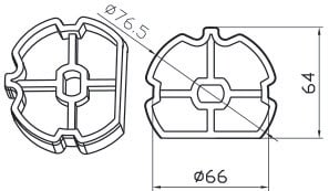 CAME - Tondo Z.F. 80x1mm. 001YK5123