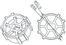 CAME - Tondo deprat 53x0,6mm.
