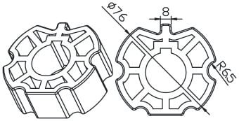 CAME - Tubo zincato ferro 80x1mm.