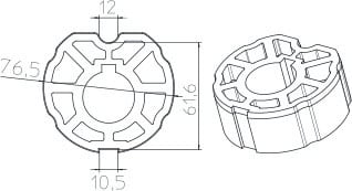 CAME - Ogiva inclinata 80 mm.