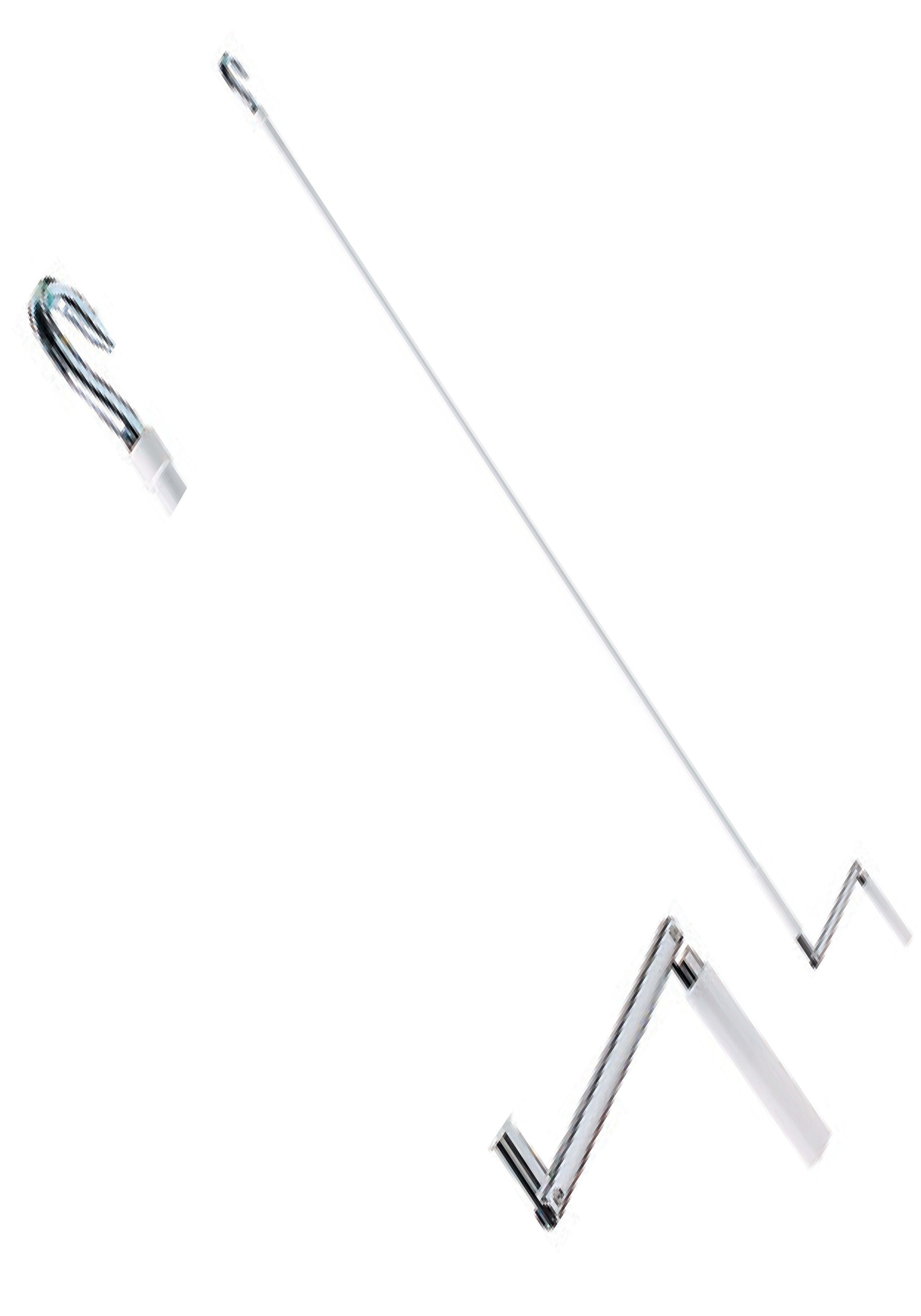 CAME - Asta snodata bianco 1500 mm con gancio L150cm.