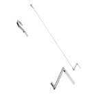 CAME - Asta snodata bianco 1500 mm con gancio L150cm.