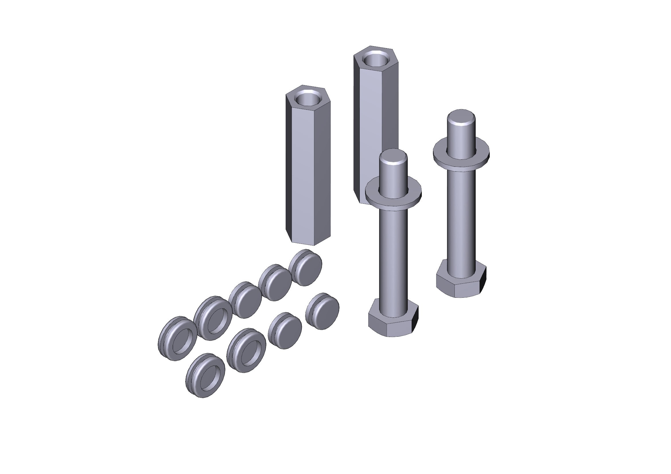 CAME - Confezione bulloneria BX-243, kit completo per fissaggi industriali e meccanici.