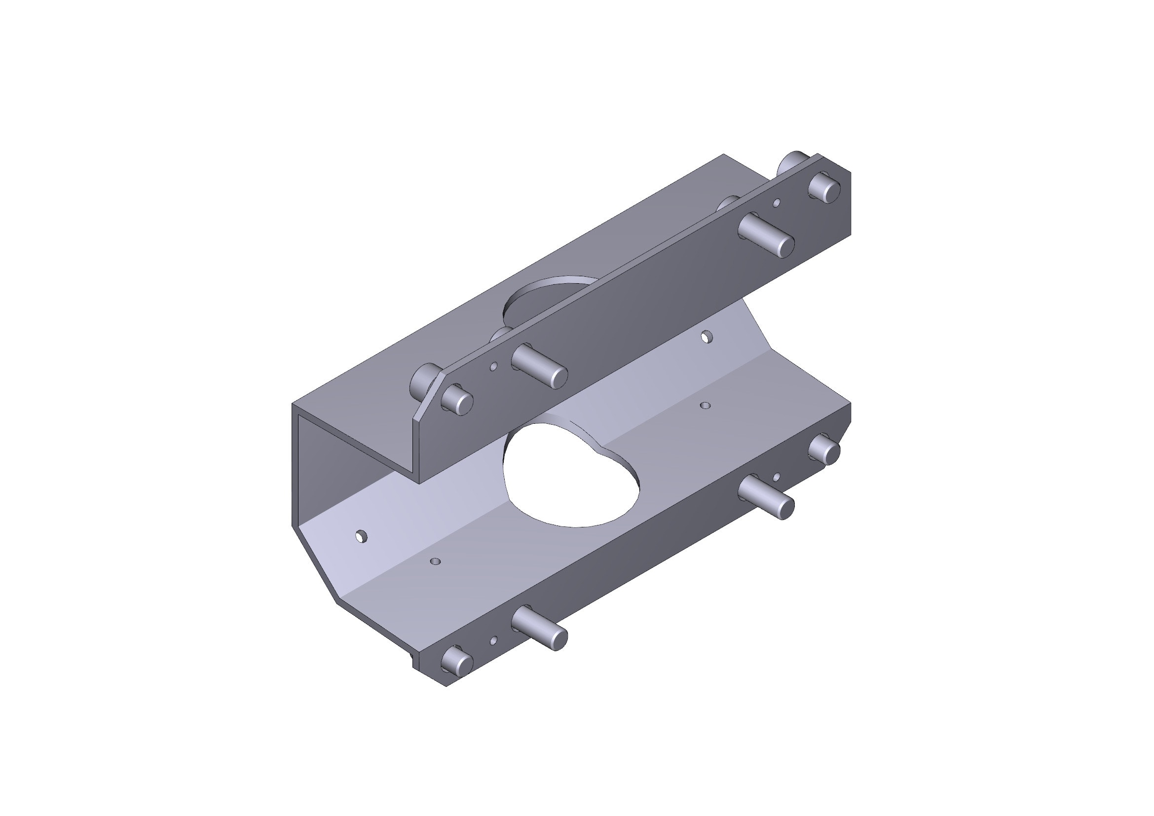 CAME - Flangia attacco asta per asta sezione semiellittica in alluminio G03750. 119RIG167
