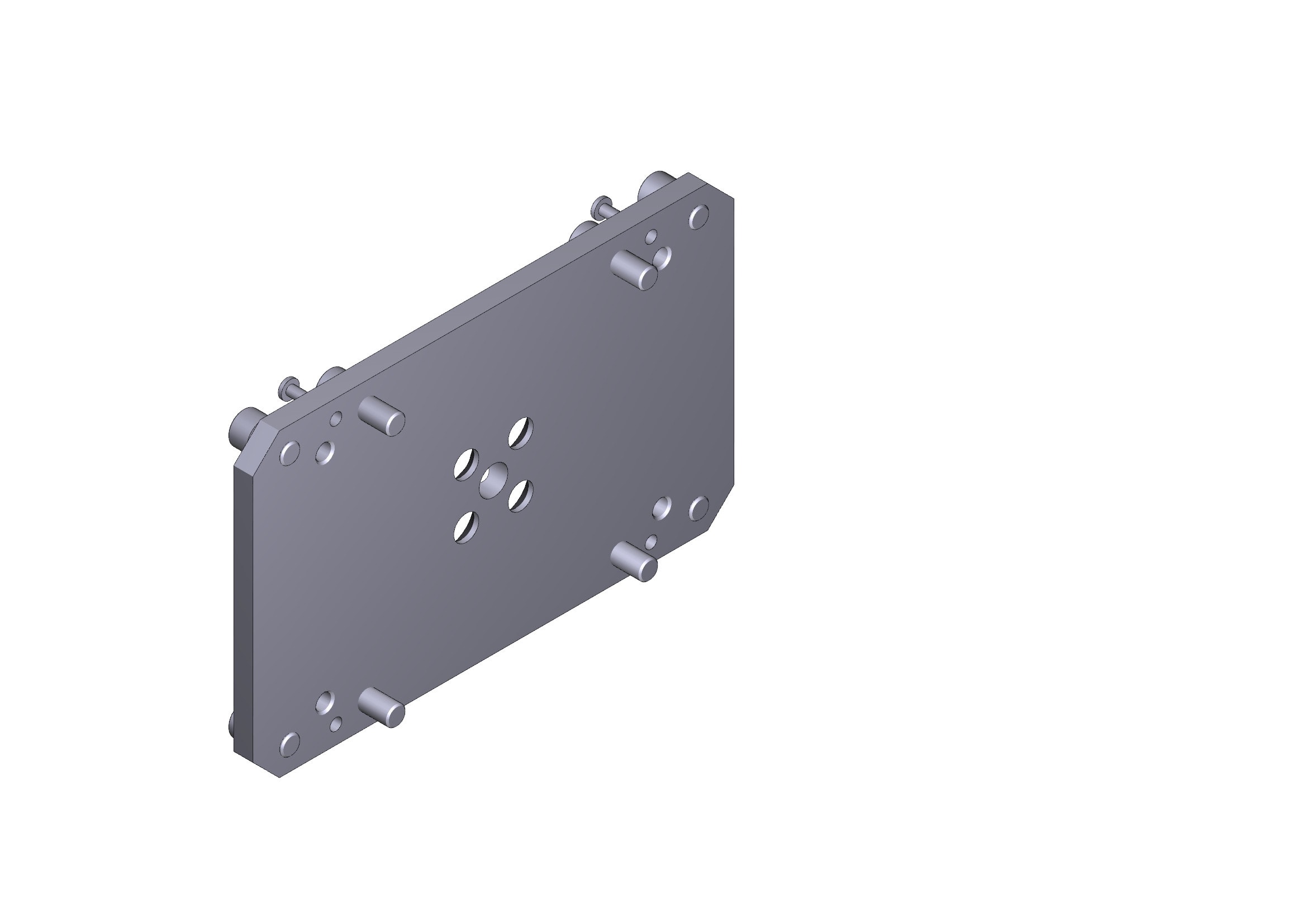 CAME - Piastra intermedia attacco asta GARD 4. 119RIG168