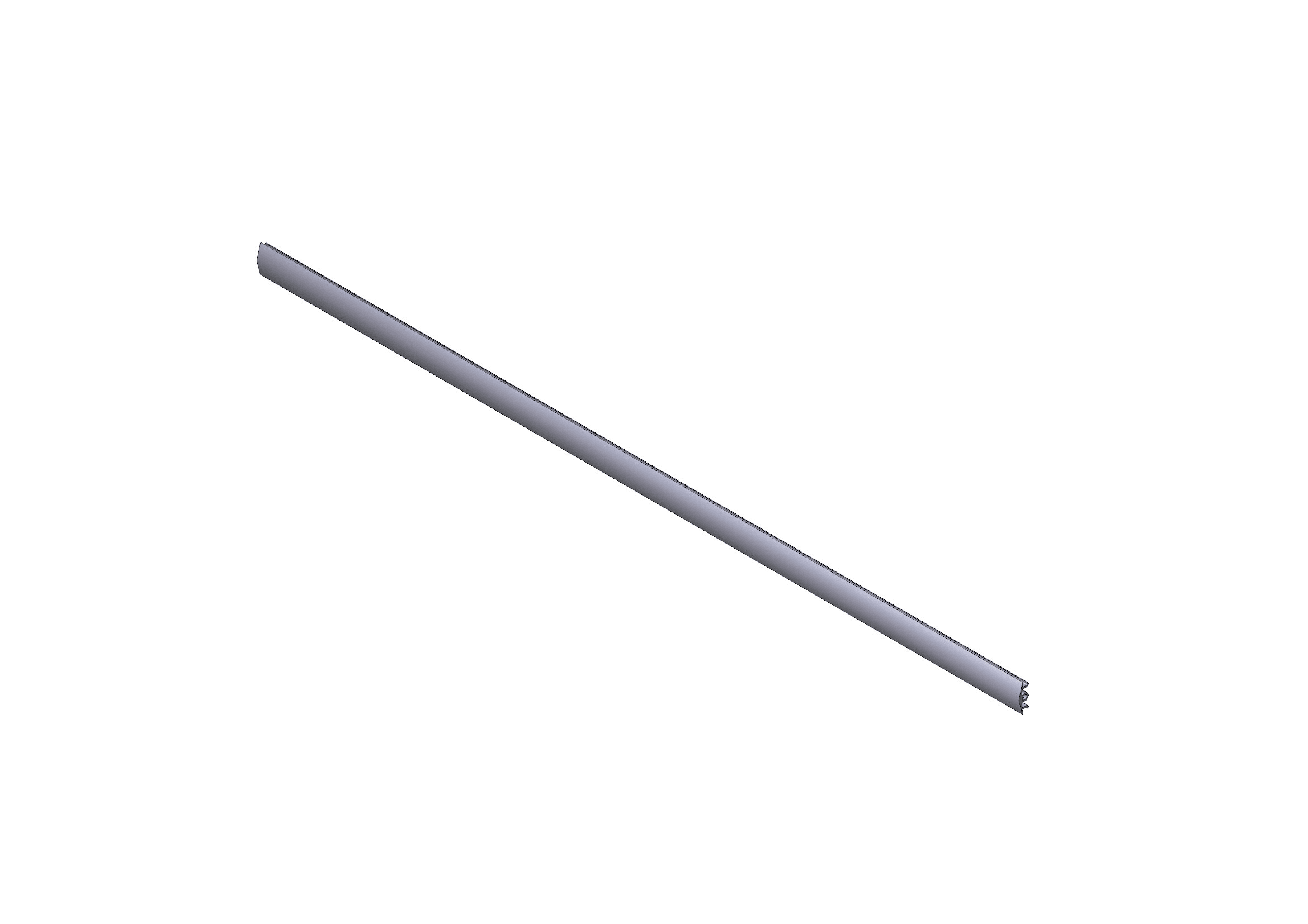 CAME - Profilo copricava asta lunghezza 2m 20pz per asta sezione semi-ellittica in alluminio.