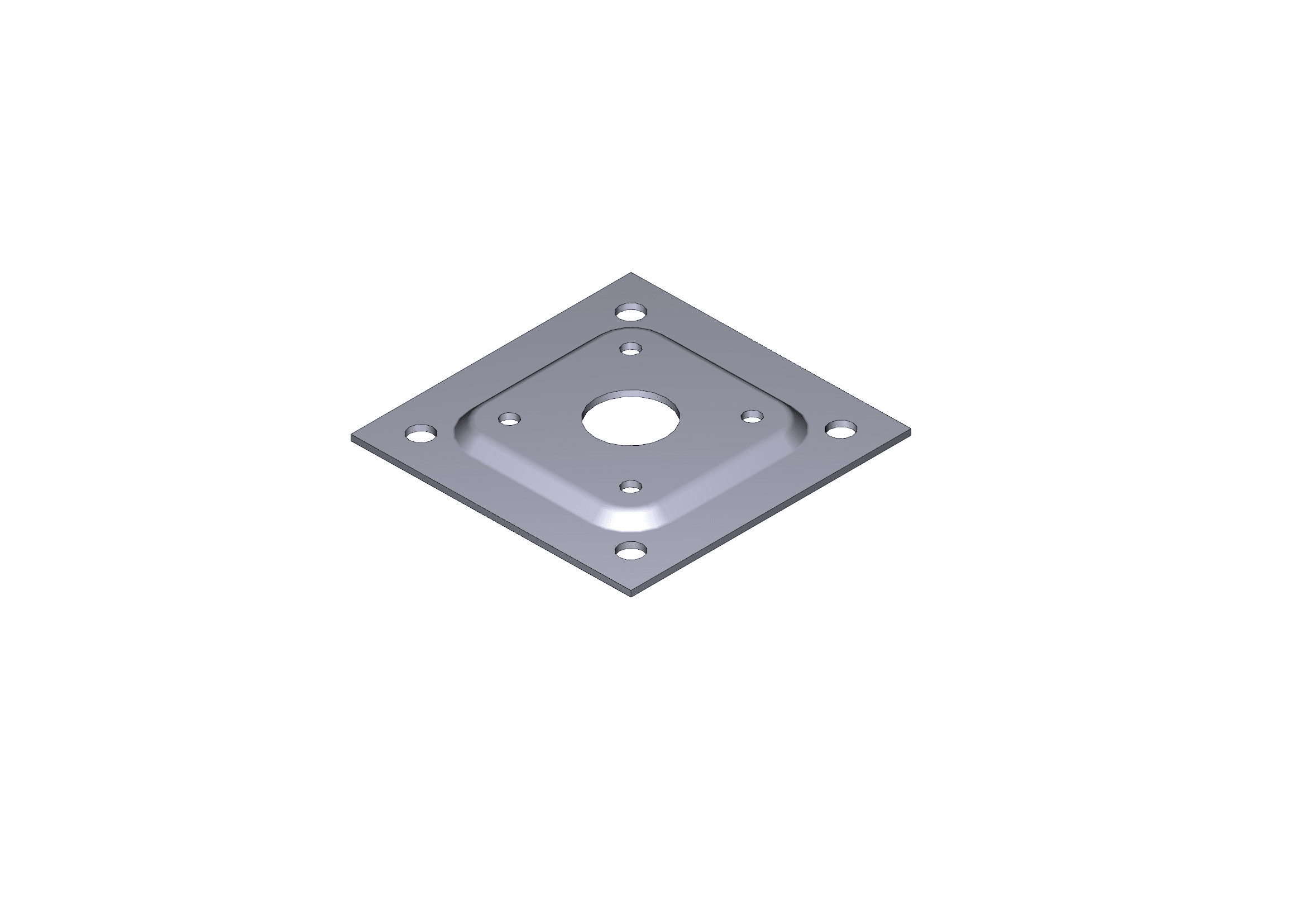 CAME - base per colonnina in alluminio 70x70 mm.
