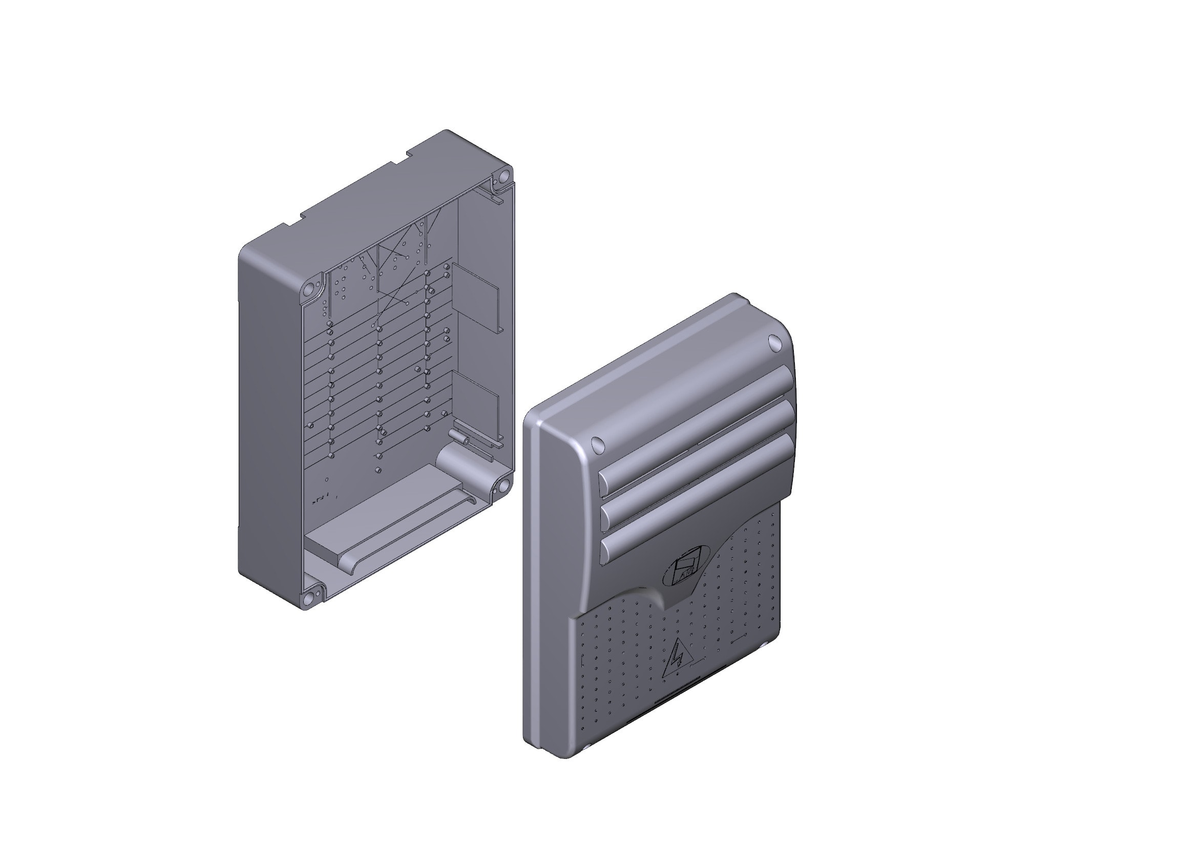 CAME - Coperchio e base quadro comando 240x320.