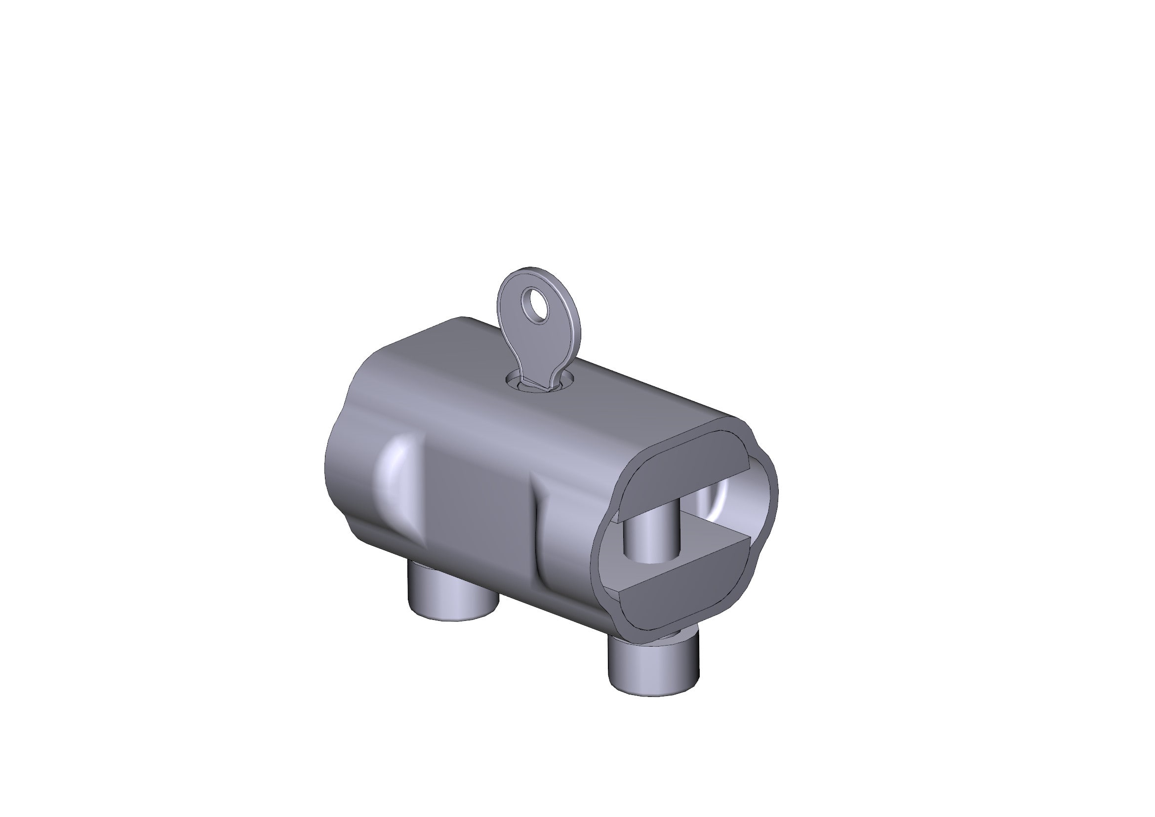 CAME - Lucchetto aggancio catena CAT-I per pilastro con contrappeso e aggancio.