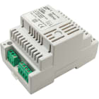 BPT - Contenitore plastico per quadri elettrici (EN50022) 4 moduli DIN basso, 2 note chiamata bitonali, alimentatore 230V, IP30.
