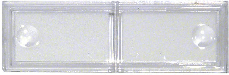 BPT - Completo di base e protezione esterna trasparente in policarbonato anti UV, dimensioni cartellino portanome 25x13 mm, DPD-PULSANTE DOPPIO. 61800050