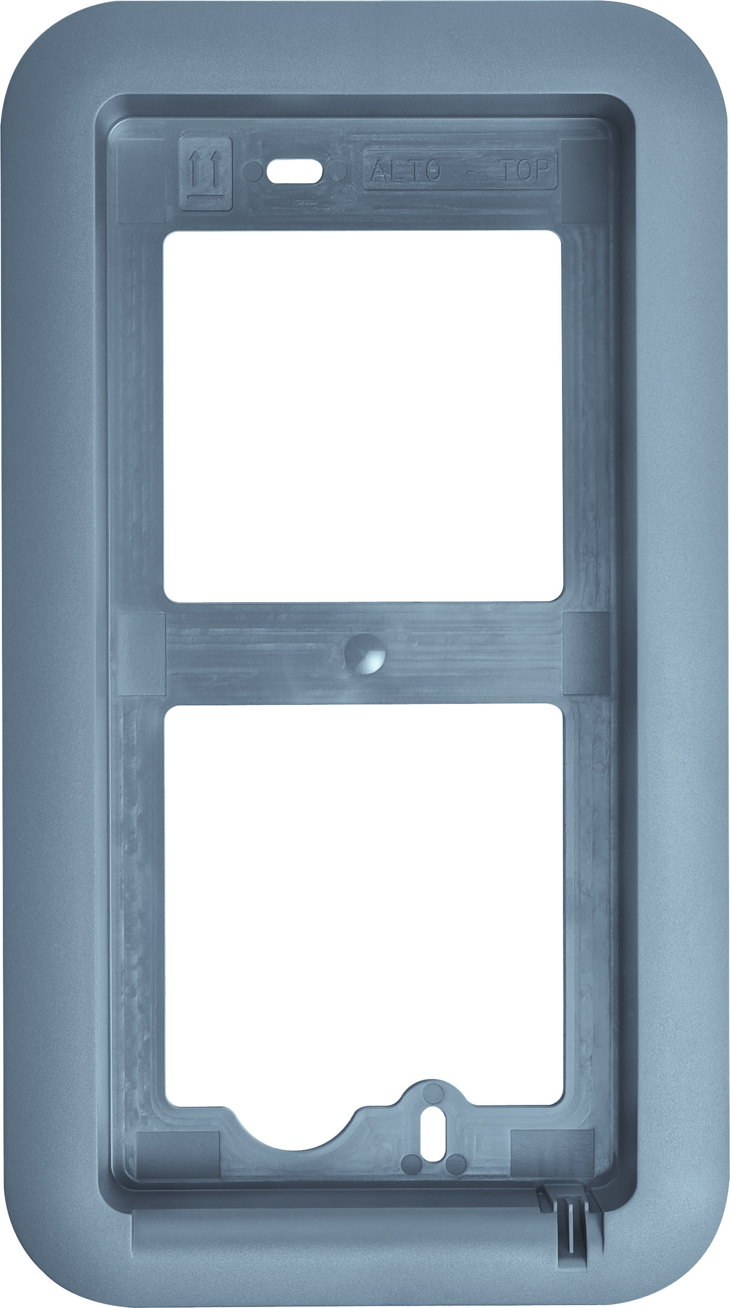 BPT - Cornice tecnopolimero PC/ABS grigia, per scatola incasso LSI posti esterni citofonici e videocitofonici serie Lithos. LCI-CORNICE INCASSO. 61800420