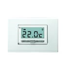 BPT - Termostato digitale da incasso con 2 cover intercambiabili bianco e grigio Antracite, alimentazione a batterie 3x1,5V (AAA) TA/350 ambiente.