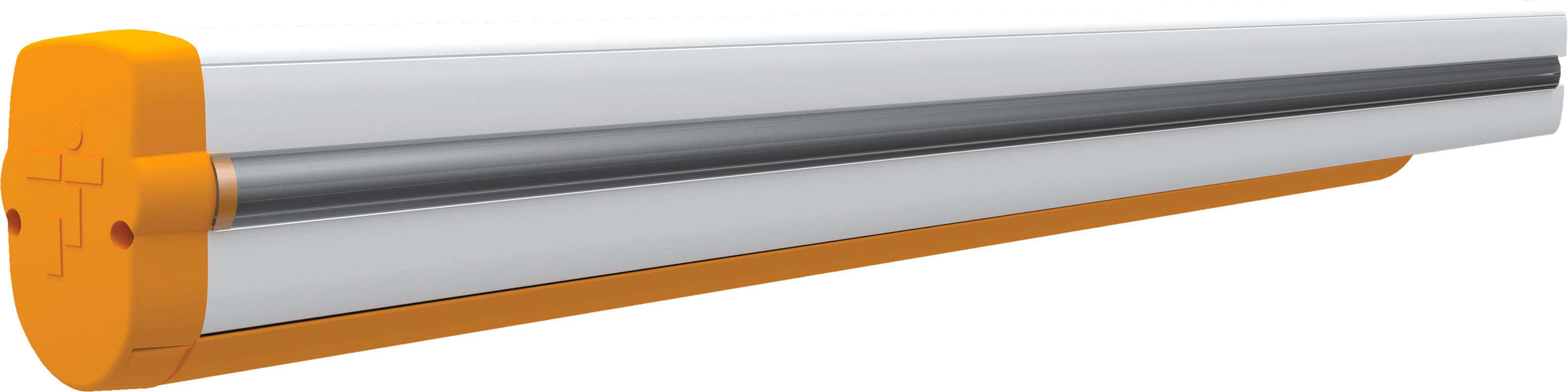 CAME - Asta in alluminio verniciato bianco 90x60 mm con rinforzo interno, profili di copertura cava e profilo in gomma antiurto, lunghezza 4220 mm.