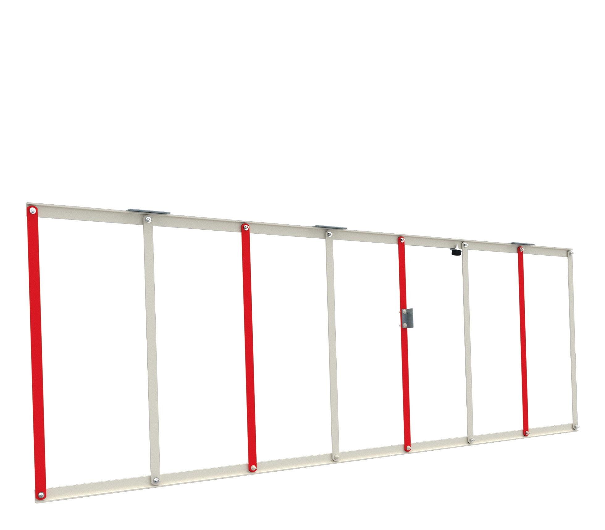 CAME - Rastrelliera in alluminio verniciato per asta 90x60, modulo da 1720 mm con staffe di giunzione, dimensioni 130x85.