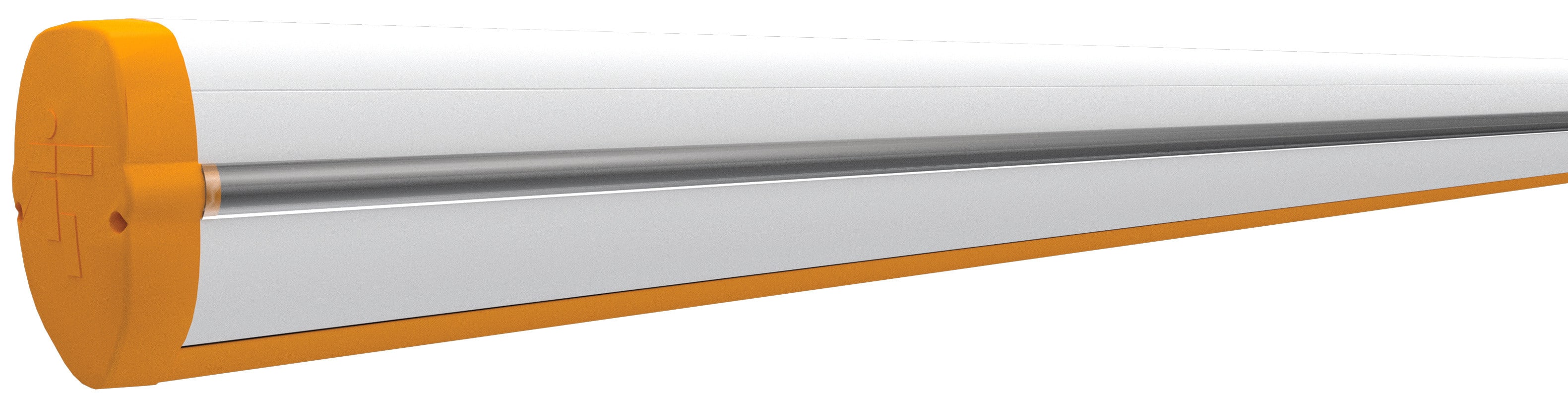 CAME - Asta in alluminio verniciato bianco 130 x 85 mm con rinforzo interno, profili di copertura cava e profilo in gomma antiurto. Lunghezza: 6350 mm.