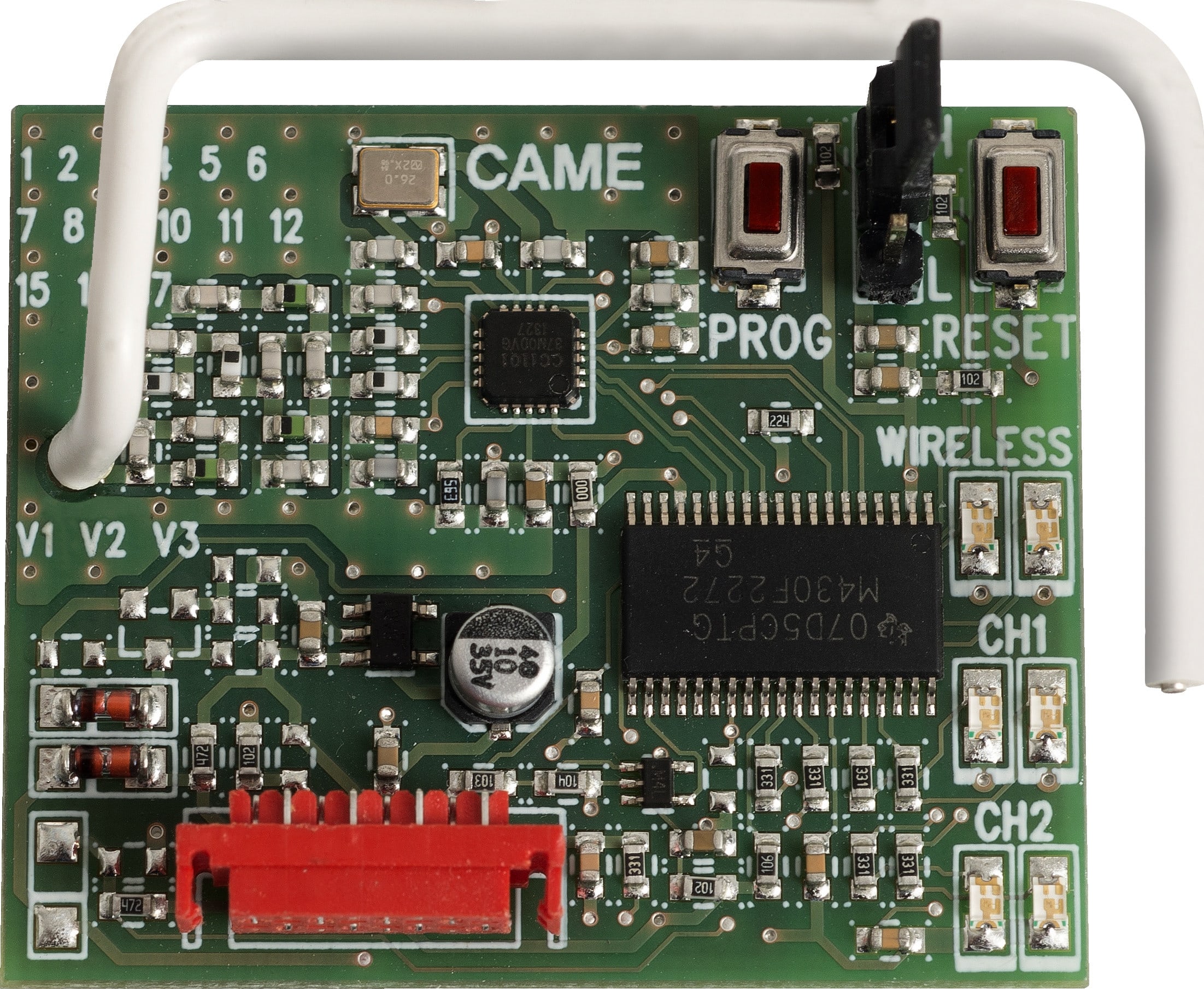 CAME - Modulo controllo radio ad innesto per gestione accessori wireless ricevente.