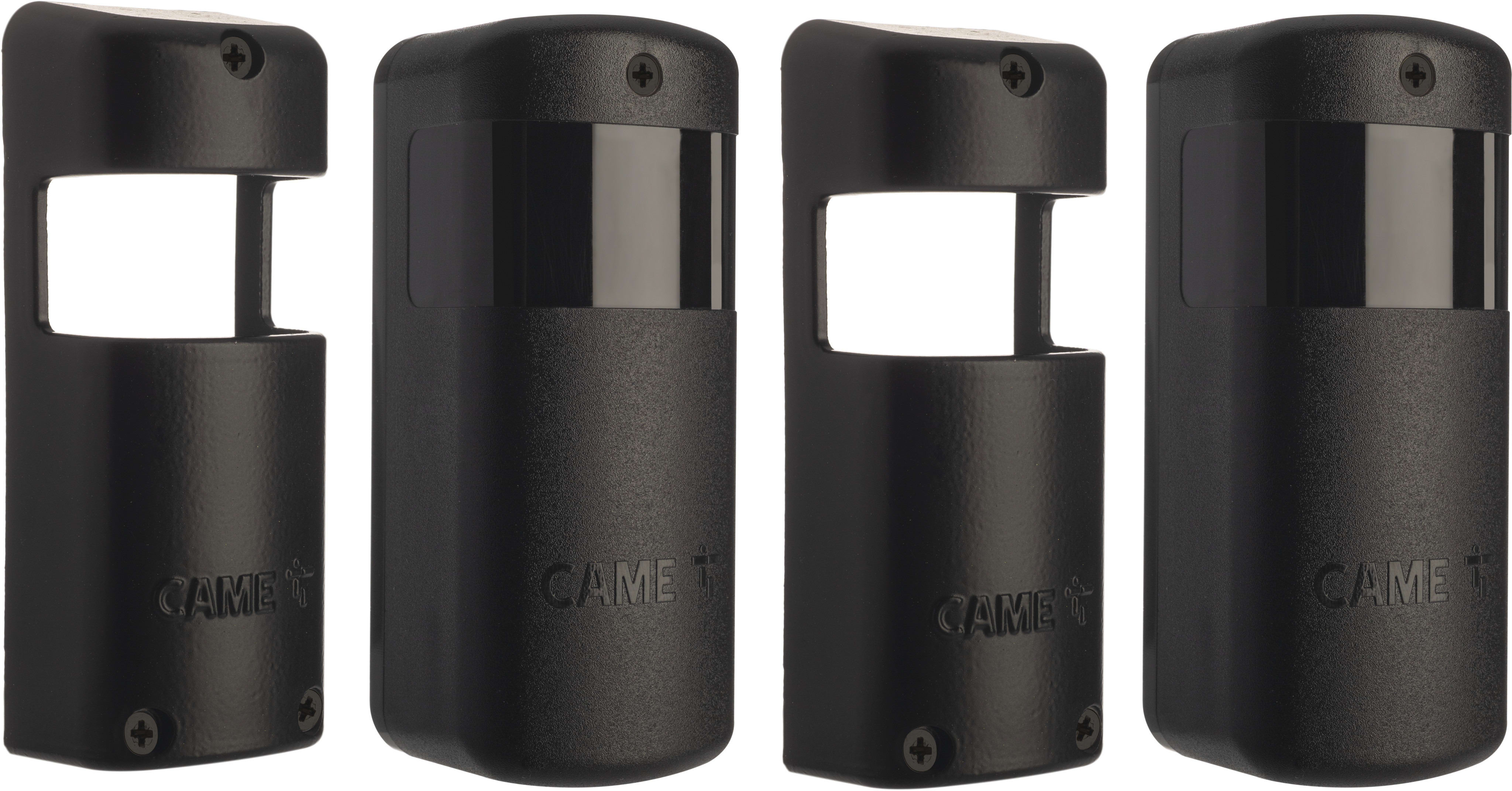 CAME - Fotocellule in alluminio a raggio infrarosso sincronizzato orientabili da esterno a 12-24 V AC-DC, portata 20 m, antivandaliche.