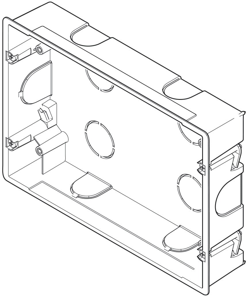 BPT - Scatola incasso plastica con fori per cavi, ideale per pareti cartongesso spessore fino a 22 mm. XTS 7SIC-SCAT. INCASSO CARTONGESSO XTS 7.