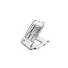 BPT - Supporto plexiglass 10mm con cavo RJ45 bianco e copertura morsetti lamina PMMA grigio metallizzato AGT KT A - tavolo audio. 840XC-0140