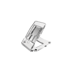 BPT - Supporto plexiglass 10mm con cavo RJ45 bianco e copertura morsetti lamina PMMA grigio metallizzato AGT KT A - tavolo audio.