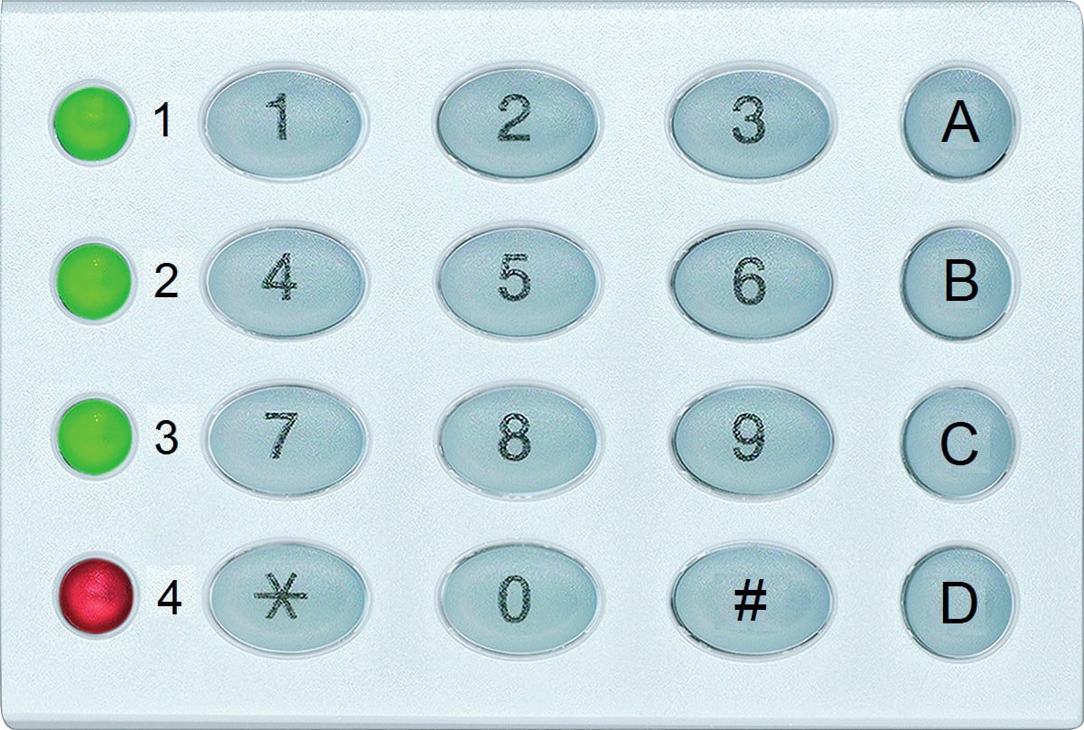 BPT - PXKIB tastiera da incasso bianca.