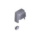 CAME - Gruppo cover motoriduttore bx light grey ral 7040.
