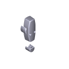 CAME - Tappo asta rettangolare 90x35 5pz per asta in alluminio verniciato bianco. 88003-0038