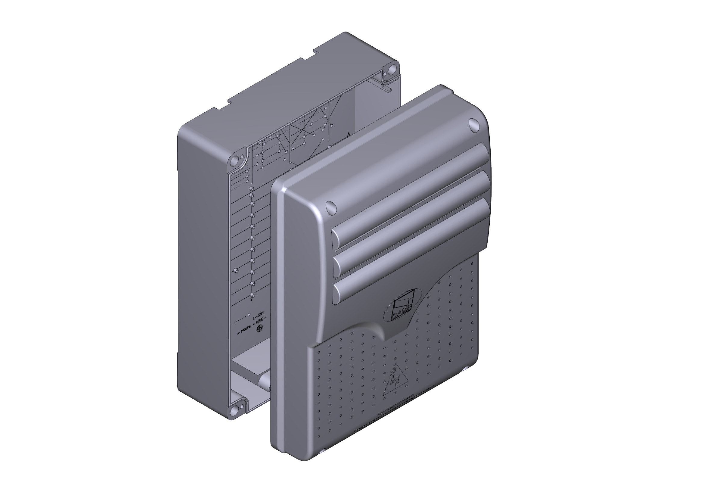 CAME - Coperchio base compatibile 240x320 mm non areato per quadro comando.