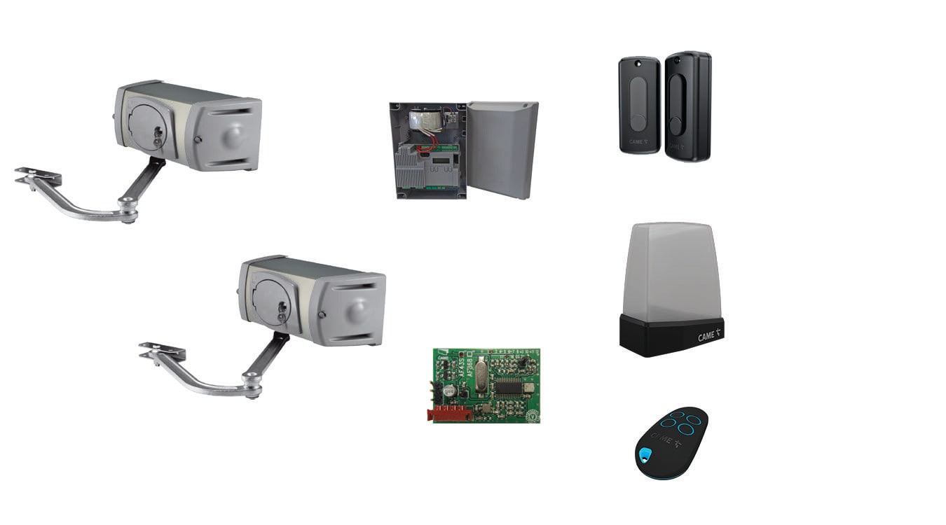 CAME - Kit articolato Ferni 4m 24V con encoder e fotocellule per ante fino a 4m di lunghezza e 400kg di peso.