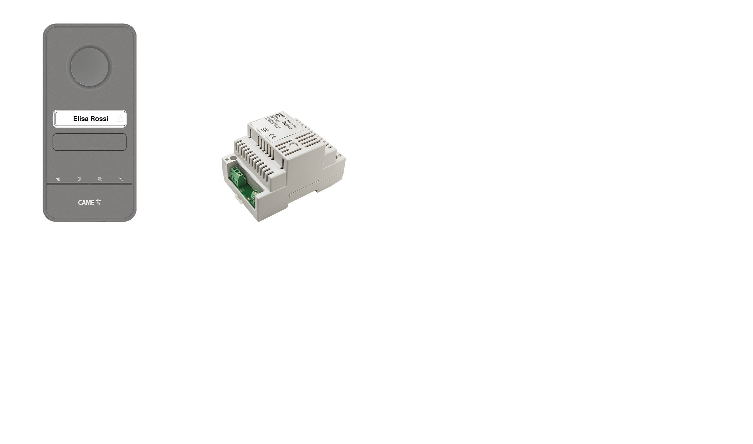 BPT - Kit base impianto citofonico espandibile fino a 4 derivati interni composto da posto esterno LHS A/01, alimentatore VAS/101, KIT FREE-LHS A 230V.