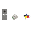 BPT - Kit base videocitofonico espandibile fino a 4 derivati interni con posto esterno LHS V/01 PLUS, 5 portachiavi di prossimità e alimentatore VAS/101.