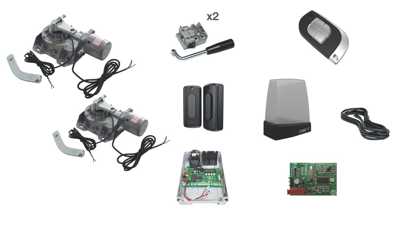 CAME - Kit interrato frog 3,5m 230v 2 mot enc - Lunghezza max anta 3,5m peso max anta 400kg.
