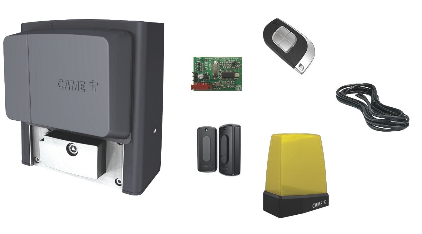 CAME - Kit scorrevole per porte fino a 800 kg e 14 m di lunghezza, alimentato a 230V.