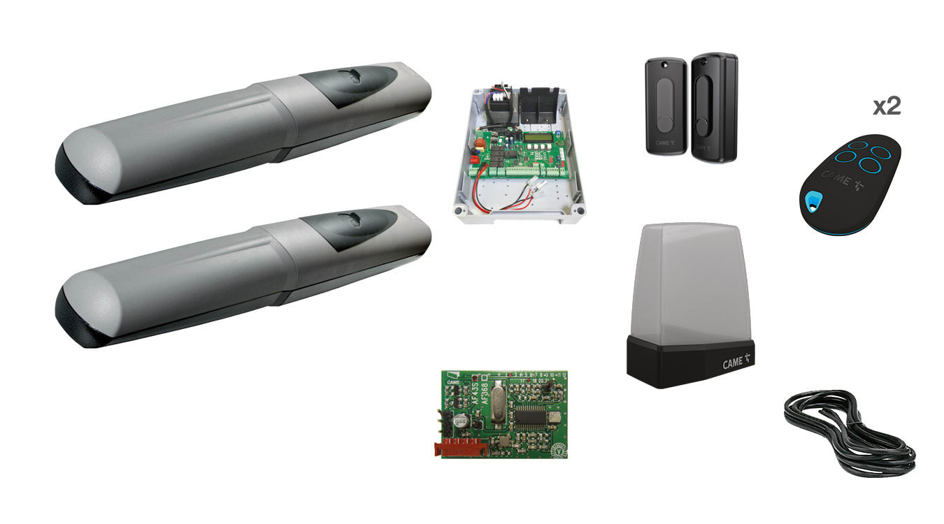 CAME - Kit pistone axo 3m 230v 2 mot irr enc it - Lunghezza max anta 3m peso max anta 500kg.