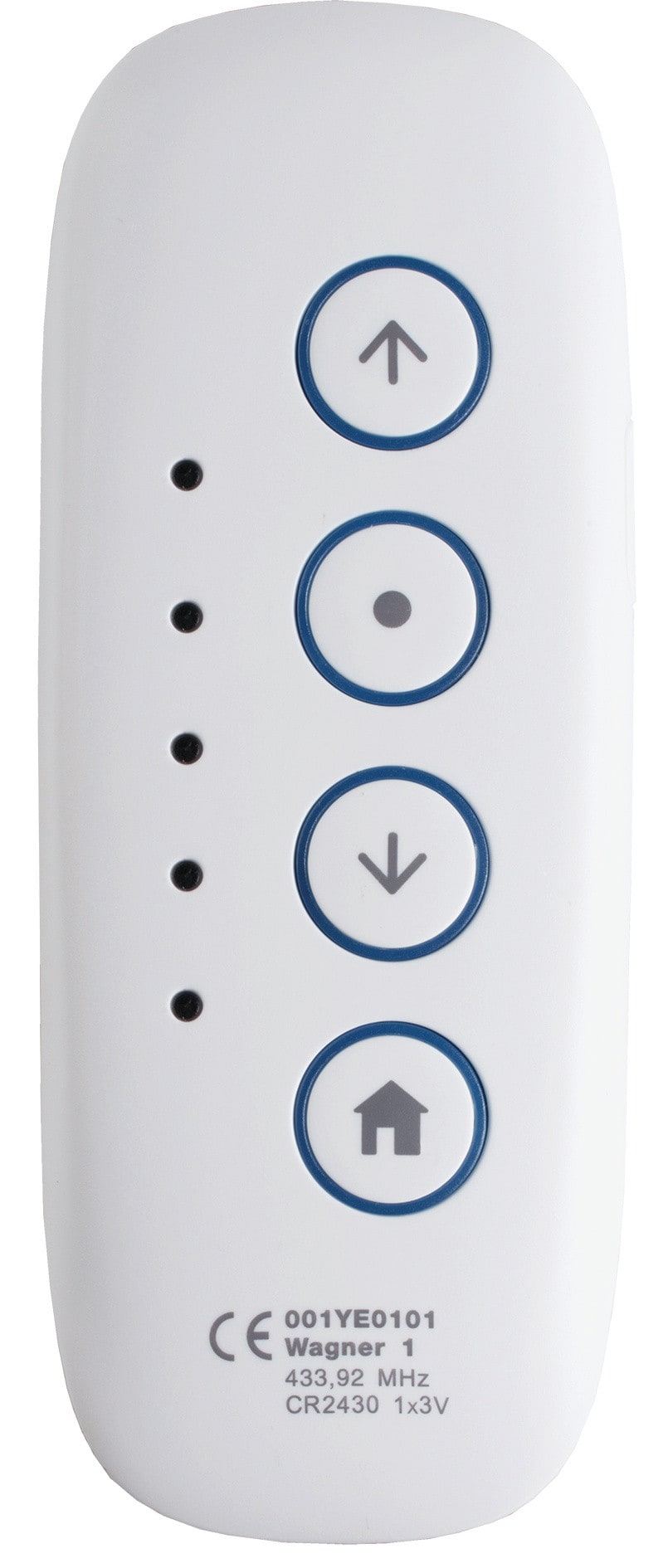 CAME - Trasmettitore 433,92 MHz 5 canali con supporto a parete TX Wagner bianco.