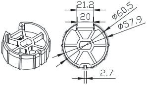 CAME - Ogiva DEPRAT 62x0,6 mm.