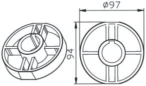 CAME - Tondo 102,5 x 2.5 mm.