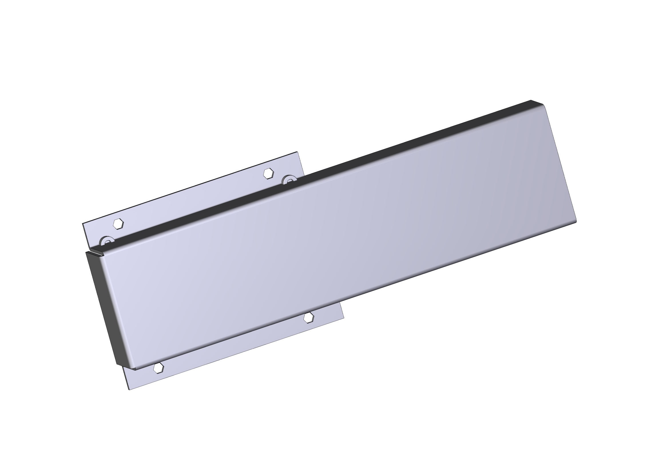 CAME - Flangia attacco asta rettangolare 60x40 per barriera.