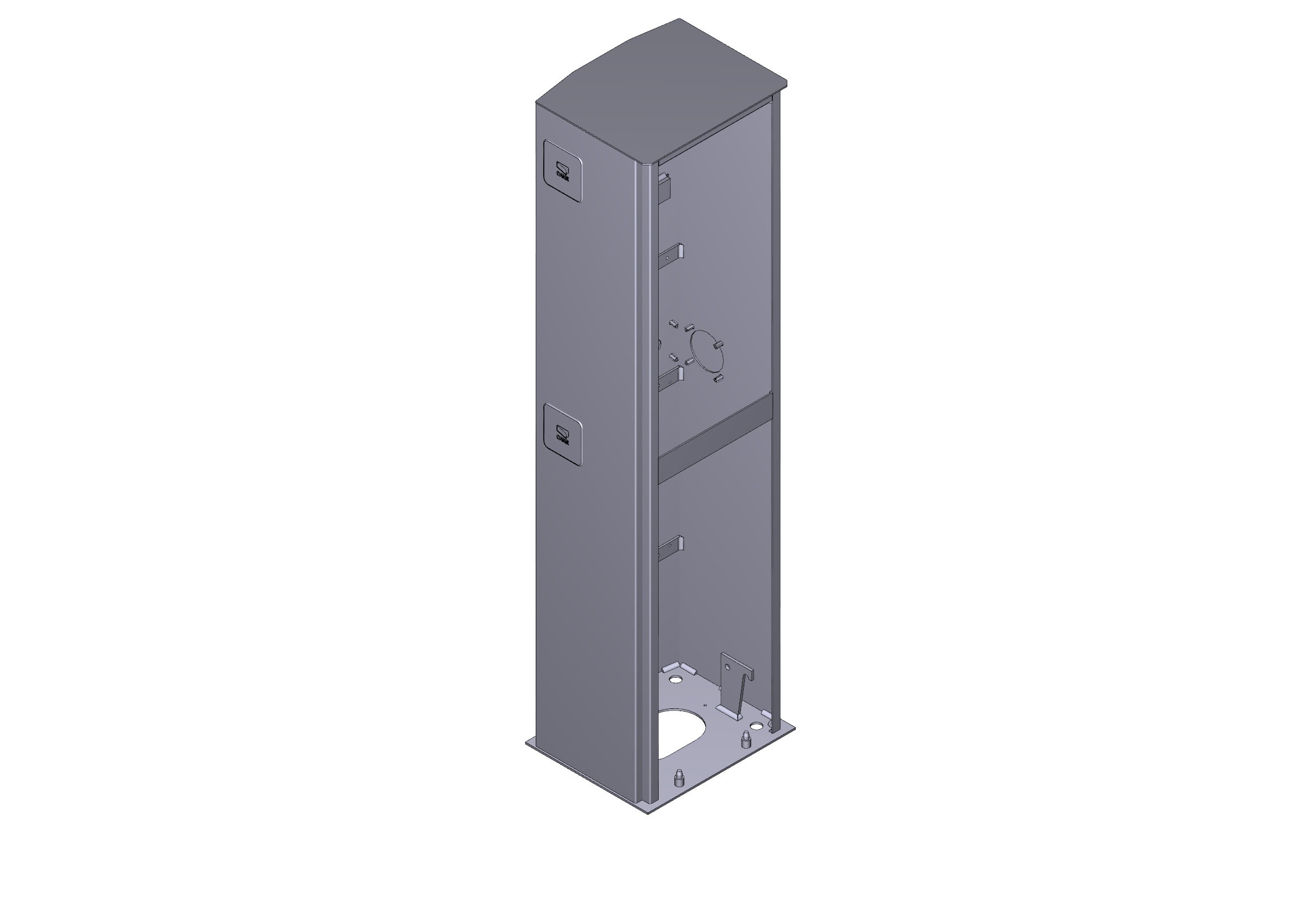 CAME - Armadio in acciaio inox G4001 per barriera.