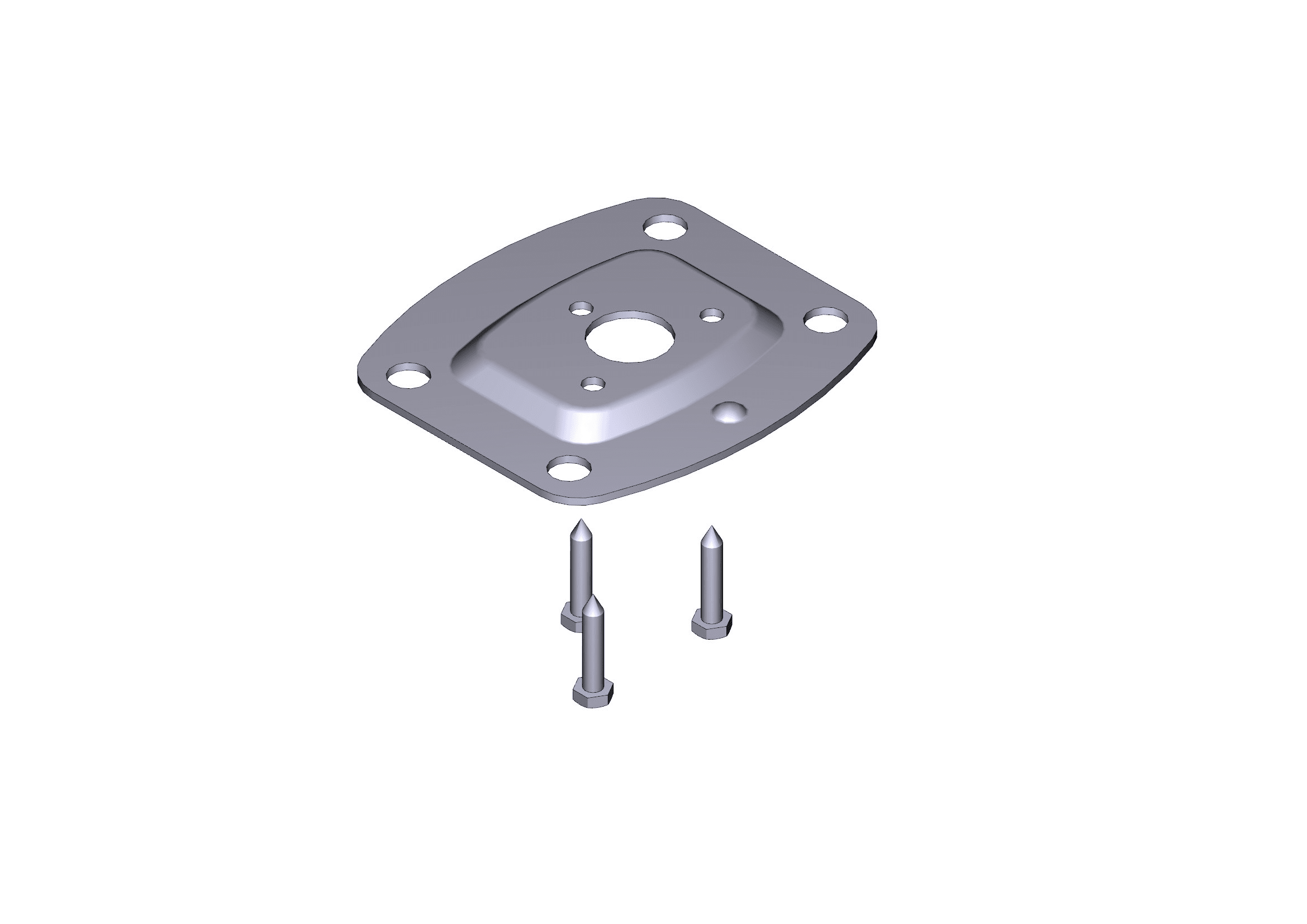 CAME - base colonnina 52x38 mm per in alluminio.