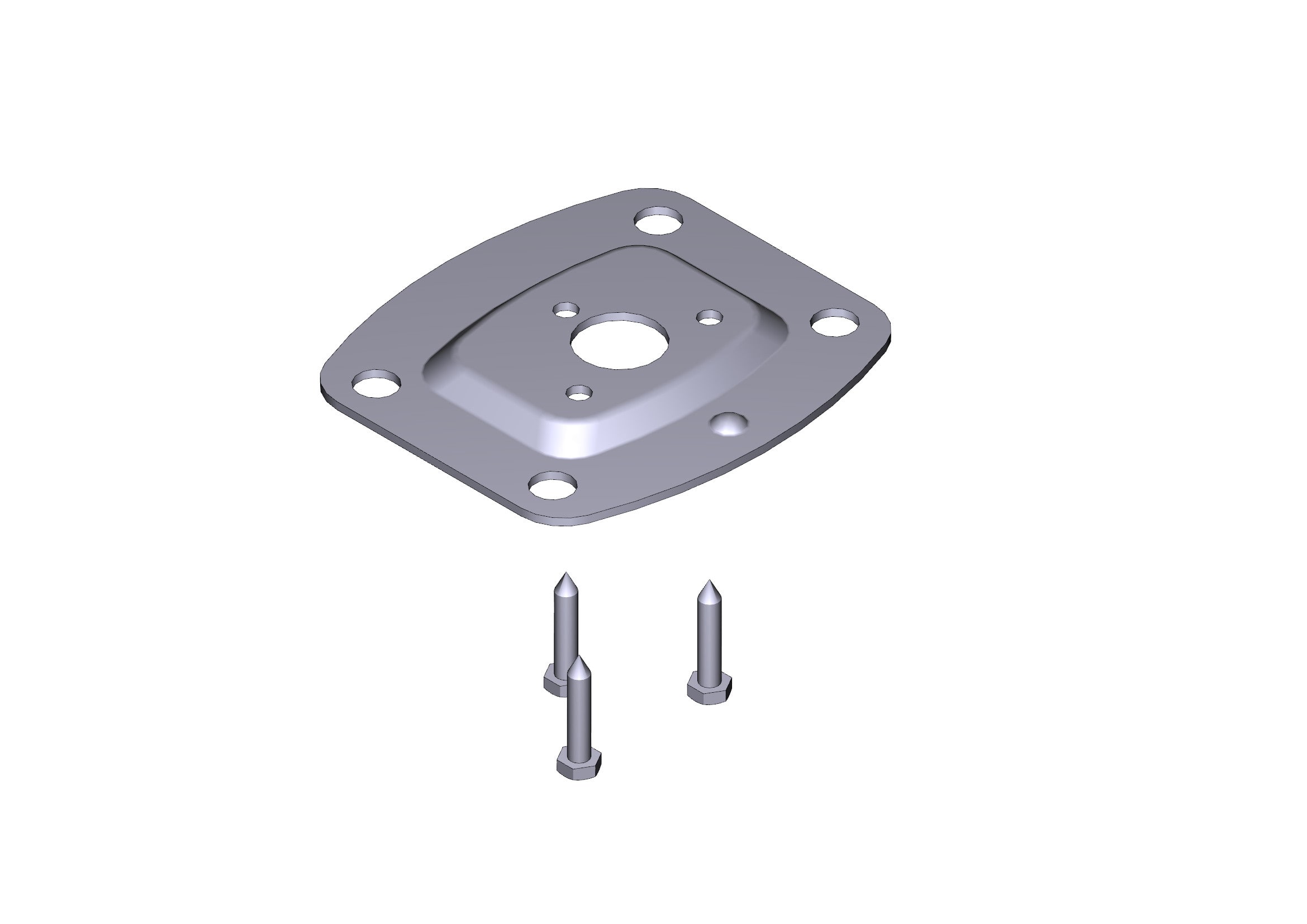 CAME - base colonnina nera 52x38 mm per in alluminio.