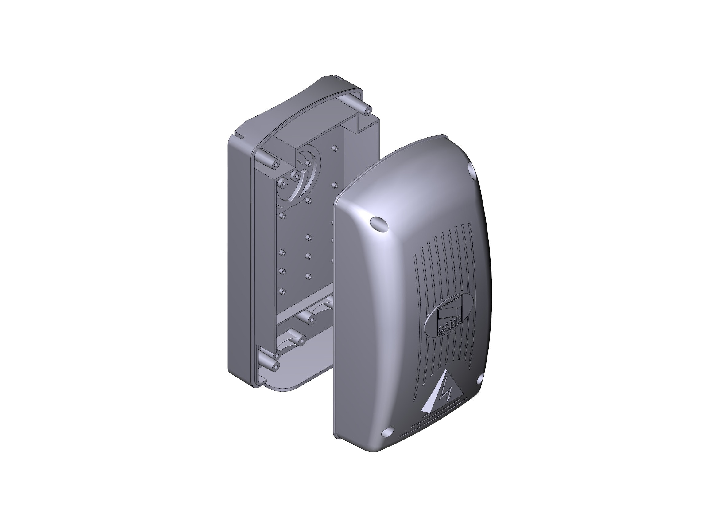 CAME - coperchio base quadro grigio 225x115 per comando