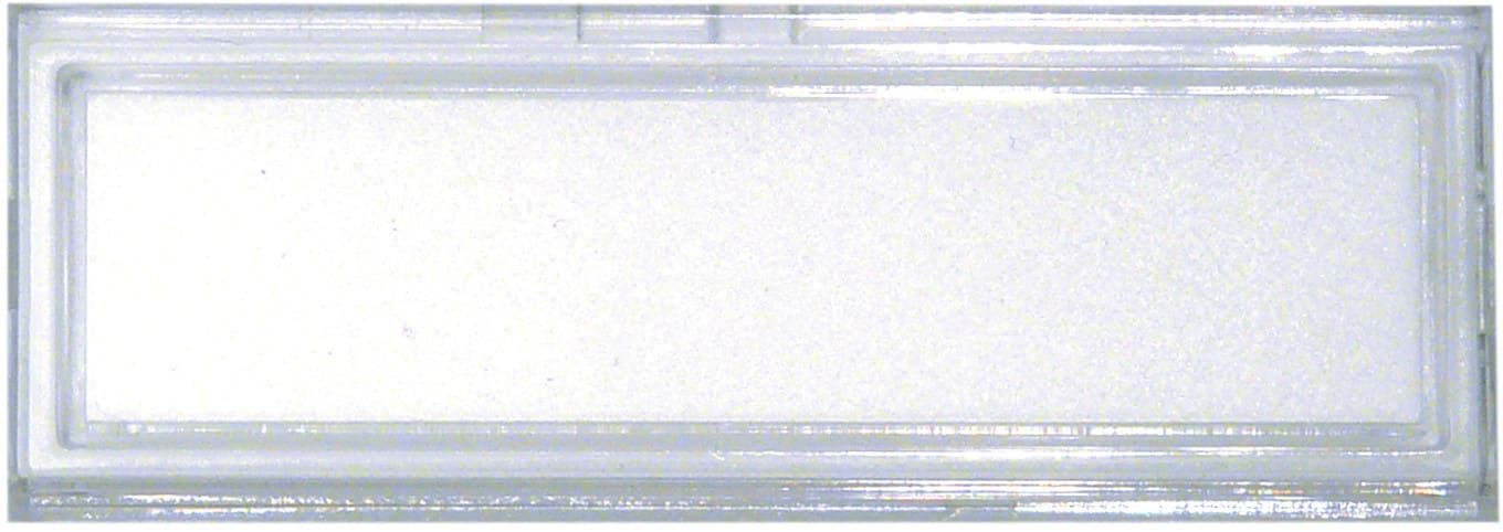 BPT - Completo di base e protezione esterna trasparente in policarbonato anti UV. Dimensioni cartellino portanome 53x13 mm. DPS-Pulsante Singolo.