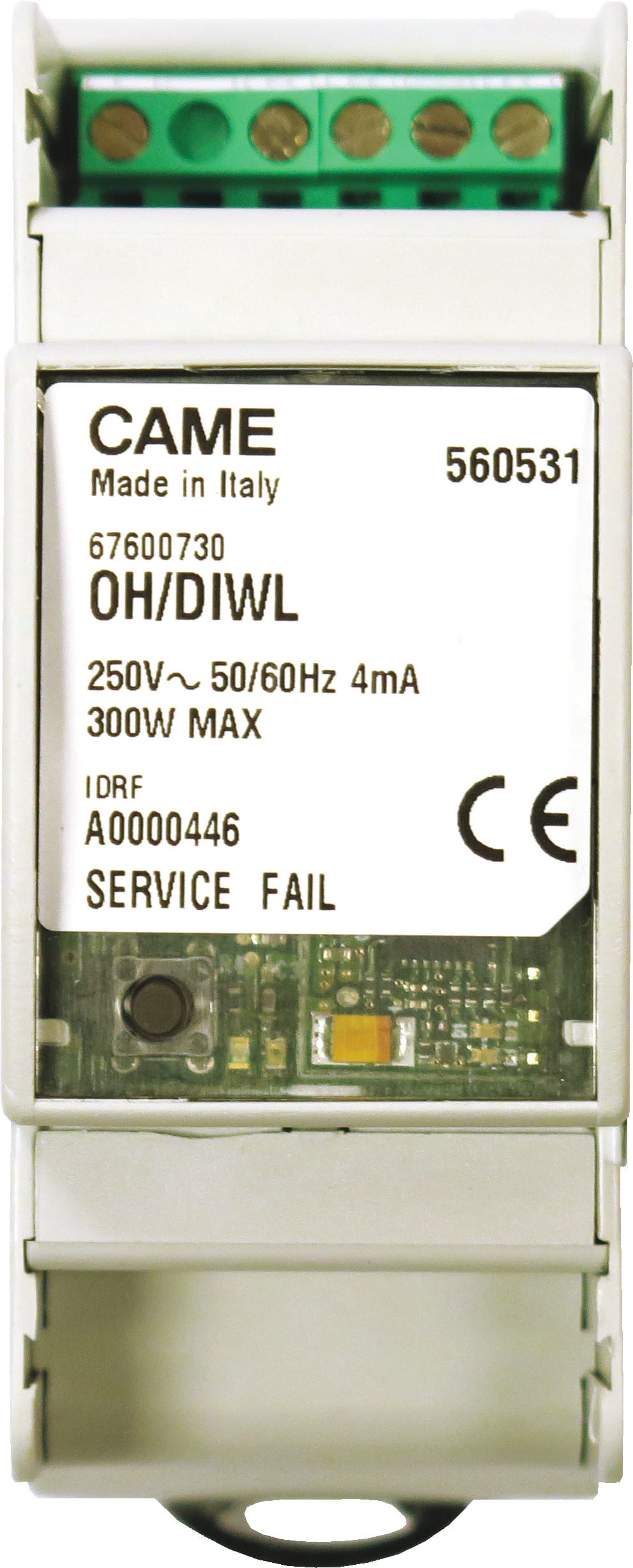 BPT - Modulo dimmer radio 300W con 1 canale da 3W a 300W e ingresso per pulsanti. Installabile su guida DIN.